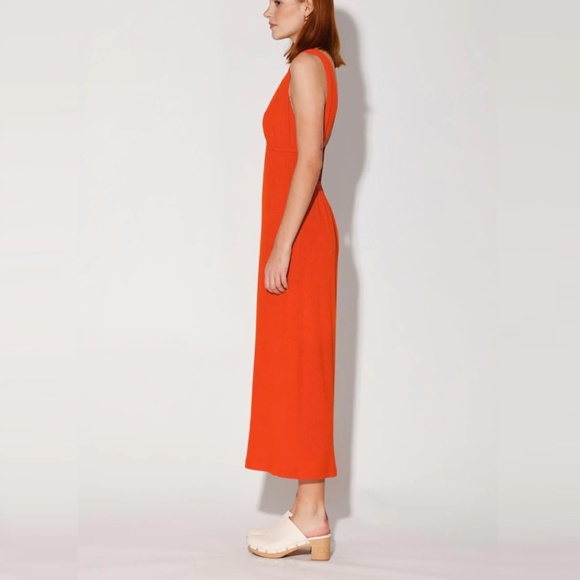 Walter Baker Carmen Ribbed Jersey Halterneck Midi Dress - Picture 5 of 15